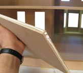 installing a divider in a dollhouse